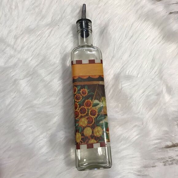 Farmers Market Oil & Vinegar Cruet Decanter Dispenser Bottle - Picture 5 of 13